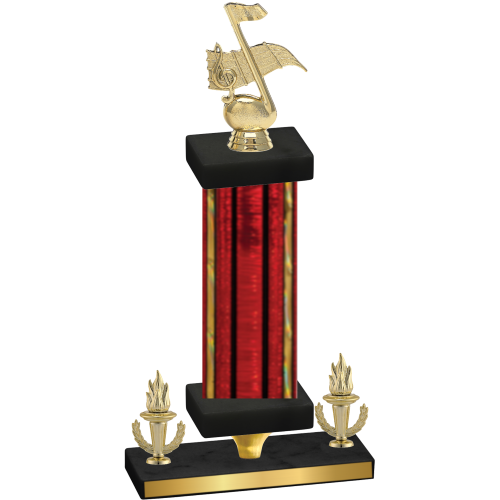 Premium Single Red Glacier Victory Music Trophy