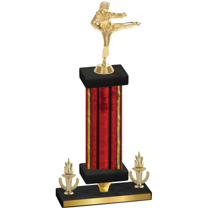 Premium Single Red Glacier Victory Karate Trophy