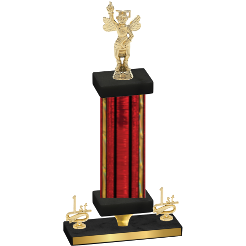 Premium Single Red Glacier First Place Academics Trophy