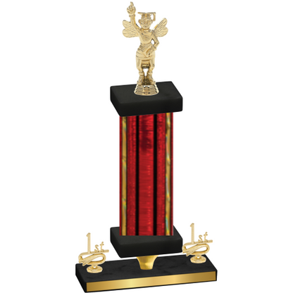 Premium Single Red Glacier First Place Academics Trophy