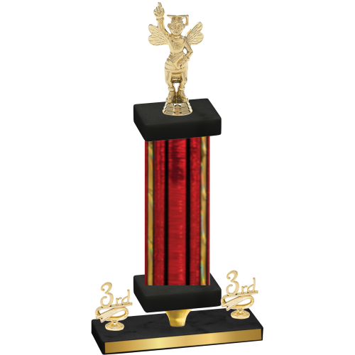 Premium Single Red Glacier Third Place Academics Trophy