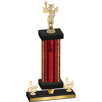 Premium Single Red Glacier Third Place Academics Trophy