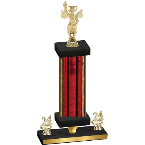 Premium Single Red Glacier Year Academics Trophy