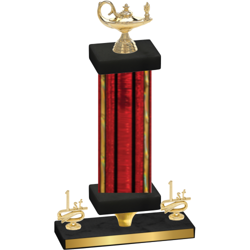 Premium Single Red Glacier First Place Academics Trophy