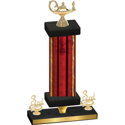 Premium Single Red Glacier Third Place Academics Trophy