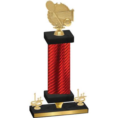 Premium Single Red Carbon Fiber First Place Tennis Trophy