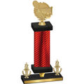 Premium Single Red Carbon Fiber Victory Tennis Trophy