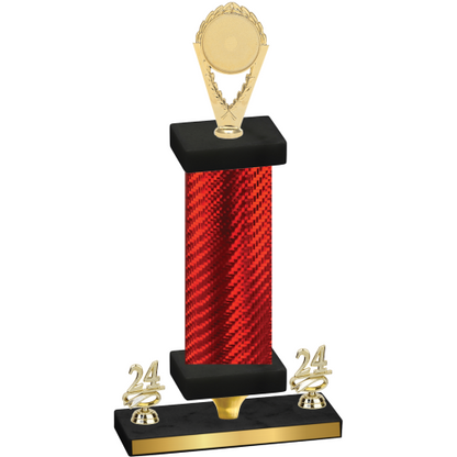 Premium Single Red Carbon Fiber Year Insert Trophy