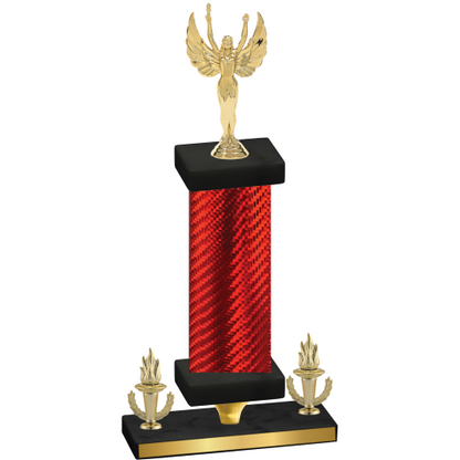 Premium Single Red Carbon Fiber Victory Victory Trophy