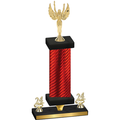 Premium Single Red Carbon Fiber Year Victory Trophy