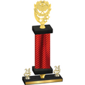 Premium Single Red Carbon Fiber Year Pickleball Trophy
