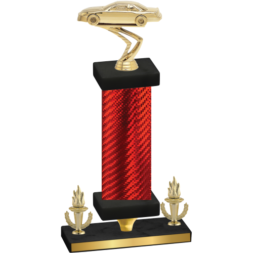 Premium Single Red Carbon Fiber Victory Cars Trophy