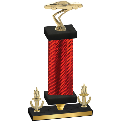 Premium Single Red Carbon Fiber Victory Cars Trophy