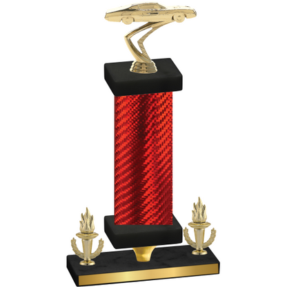 Premium Single Red Carbon Fiber Victory Cars Trophy