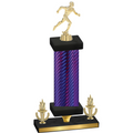 Premium Single Purple Carbon Fiber Victory Running Trophy