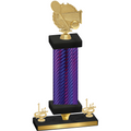 Premium Single Purple Carbon Fiber First Place Tennis Trophy