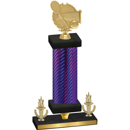 Premium Single Purple Carbon Fiber Victory Tennis Trophy