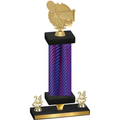 Premium Single Purple Carbon Fiber Year Tennis Trophy