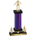 Premium Single Purple Carbon Fiber Victory Wrestling Trophy
