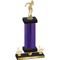 Premium Single Purple Carbon Fiber Third Place Swimming Trophy