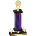 Premium Single Purple Carbon Fiber Third Place Insert Trophy
