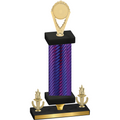 Premium Single Purple Carbon Fiber Victory Insert Trophy
