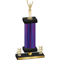 Premium Single Purple Carbon Fiber Year Victory Trophy