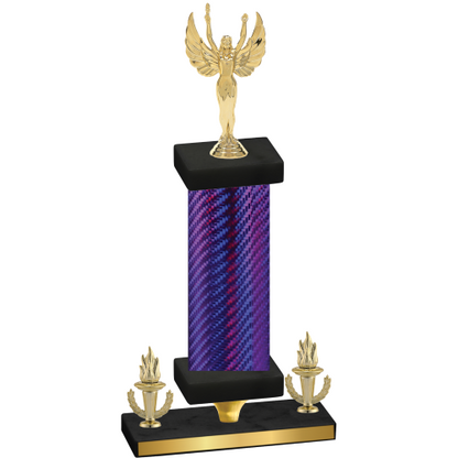 Premium Single Purple Carbon Fiber Victory Victory Trophy