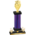 Premium Single Purple Carbon Fiber Second Place Pickleball Trophy
