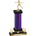 Premium Single Purple Carbon Fiber Fourth Place Skater Trophy