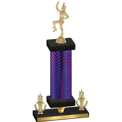 Premium Single Purple Carbon Fiber Victory Majorette Trophy