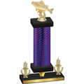 Premium Single Purple Carbon Fiber Victory Fishing Trophy