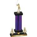 Premium Single Purple Carbon Fiber Victory Golf Trophy