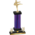 Premium Single Purple Carbon Fiber Year Karate Trophy
