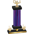 Premium Single Purple Carbon Fiber First Place Academics Trophy
