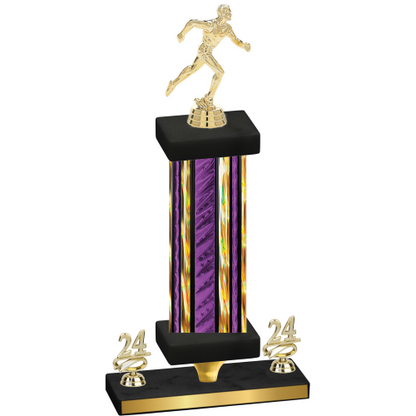 Premium Single Purple Glacier Year Running Trophy