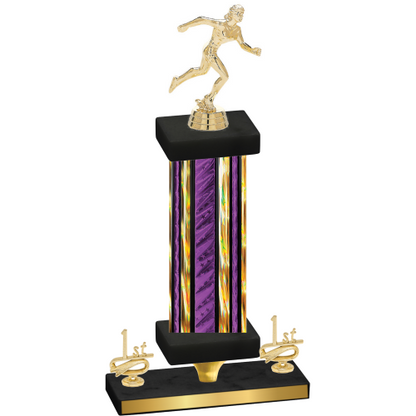 Premium Single Purple Glacier First Place Running Trophy