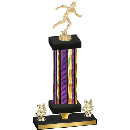 Premium Single Purple Glacier Year Running Trophy