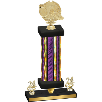 Premium Single Purple Glacier Year Running Trophy