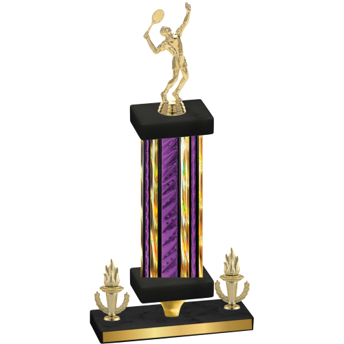 Premium Single Purple Glacier Victory Tennis Trophy