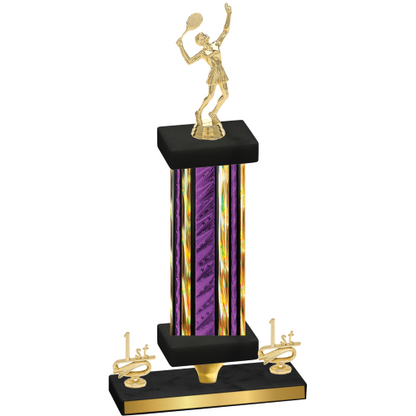 Premium Single Purple Glacier First Place Tennis Trophy