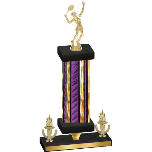 Premium Single Purple Glacier Victory Tennis Trophy