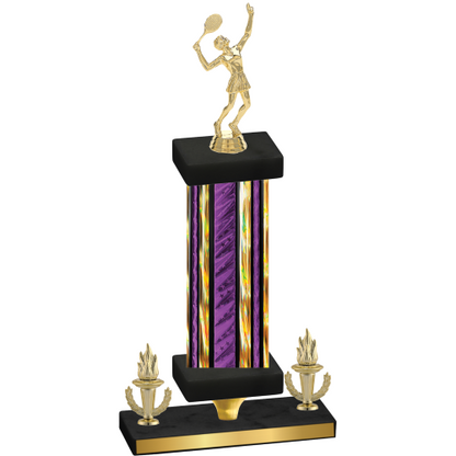 Premium Single Purple Glacier Victory Tennis Trophy