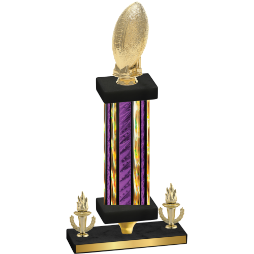 Premium Single Purple Glacier Victory Football Trophy