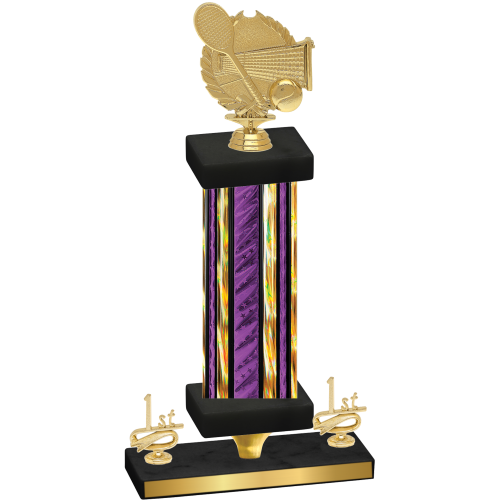 Premium Single Purple Glacier First Place Tennis Trophy