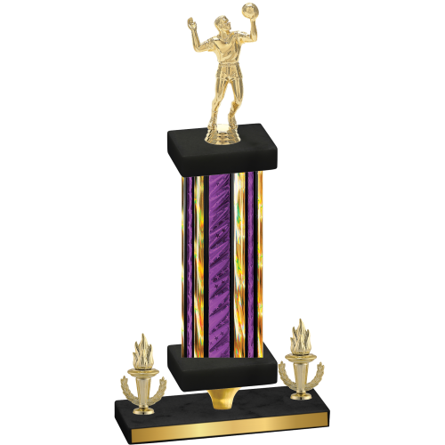 Premium Single Purple Glacier Victory Volleyball Trophy