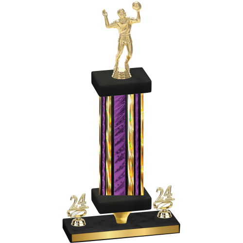 Premium Single Purple Glacier Year Volleyball Trophy