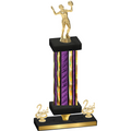 Premium Single Purple Glacier Second Place Volleyball Trophy