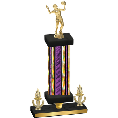 Premium Single Purple Glacier Victory Volleyball Trophy