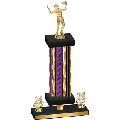 Premium Single Purple Glacier Year Volleyball Trophy